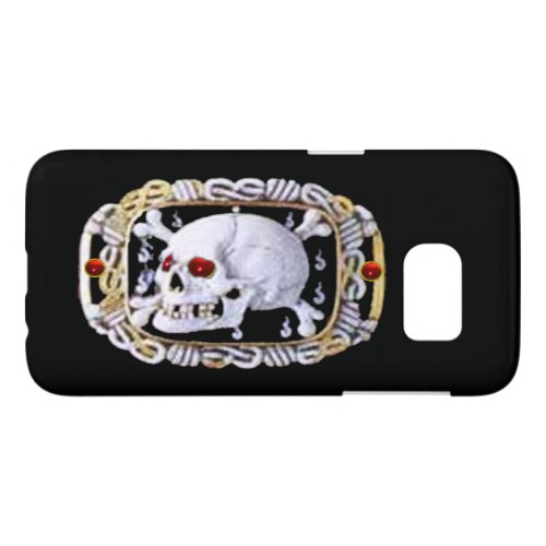 SKULL AND CROSSED BONES RUBY  RENAISSANCE JEWEL SAMSUNG GALAXY S7 CASE