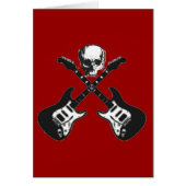 Skull and crossed guitars pirate card (Front)