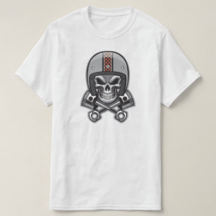 Skull and crossed piston T-Shirt
