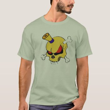 Skull And Dart T-shirt by mister_k at Zazzle