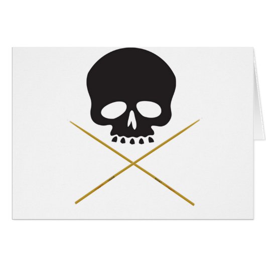 Skull and Drumstick Crossbones Cards (Front Horizontal)