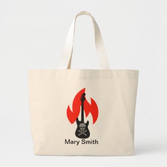 Skull and Flame Guitar