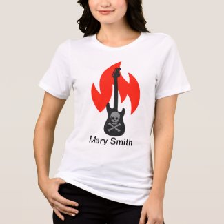 Skull and Flame Guitar