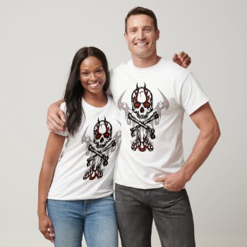 Skull And Flames Shirt by DefineExPression at Zazzle