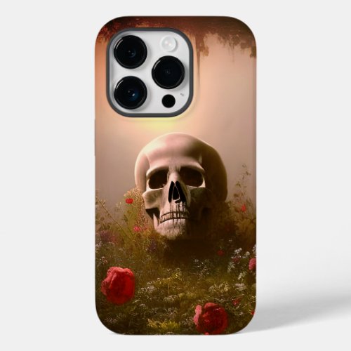 Skull and Flowers at Sunrise Case_Mate iPhone 14 Pro Case