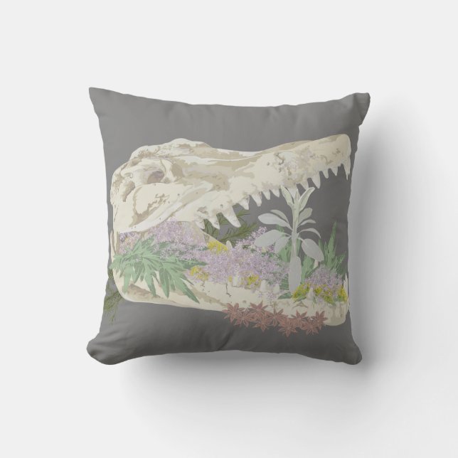 Skull and flowers cushion Protection (Front)