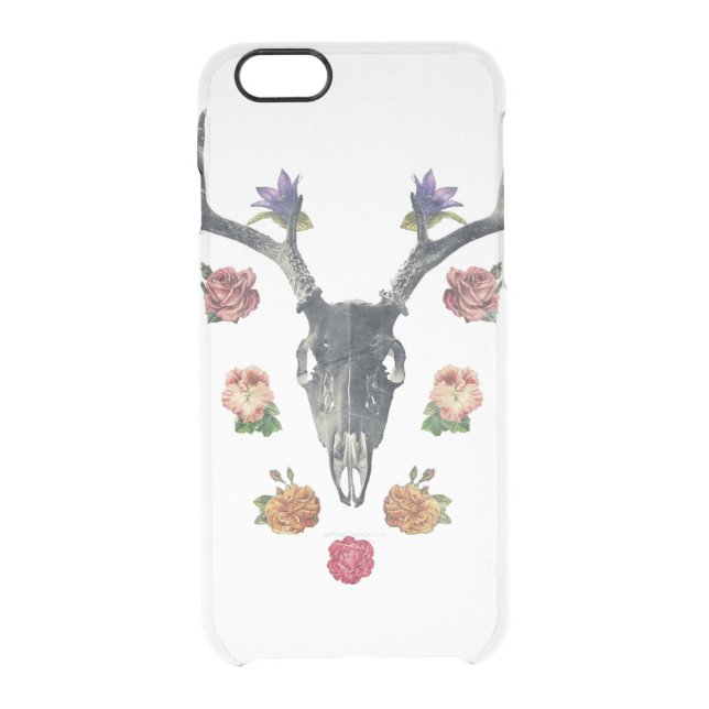 #Skull and #flowers Uncommon iPhone Case (Back)