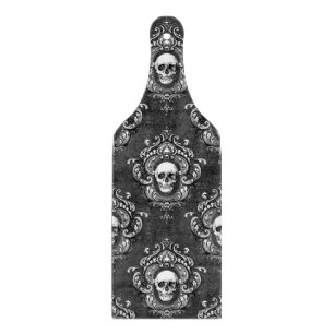 Skull and Grey Gothic Cutting Board