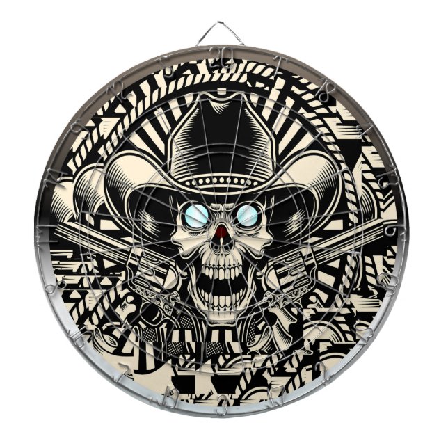 SKULL and GUNS Dartboard (Front)