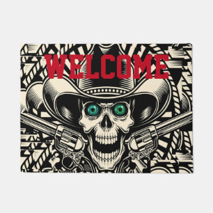 Skull and Guns Doormat