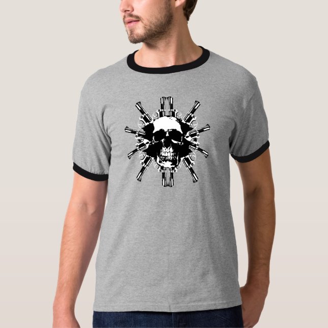 Skull and Guns T T-Shirt (Front)