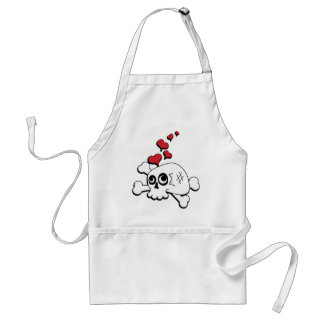 Skull and Hearts Adult Apron
