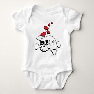Skull and Hearts Baby Bodysuit