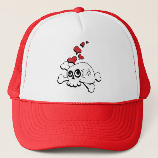 Skull and Hearts Trucker Hat