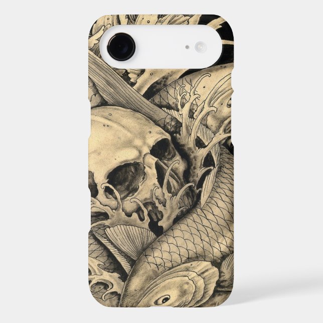 Skull and Koi Case-Mate iPhone Case (Back)