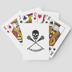 Skull and Lacrosse Sticks Poker Cards