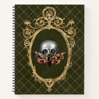 Skull and Moth Notebook