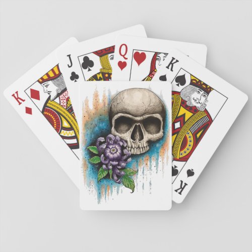 Skull and Mum Custom Designer Art Playing Cards