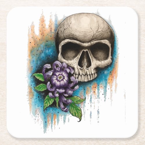 Skull and Mum Custom Designer Drink Coasters