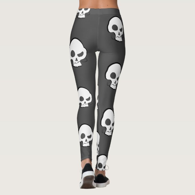 Skull and Mustache Leggings (Back)