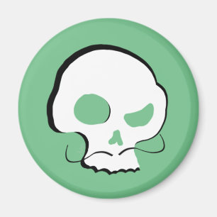 Skull and Mustache Magnet