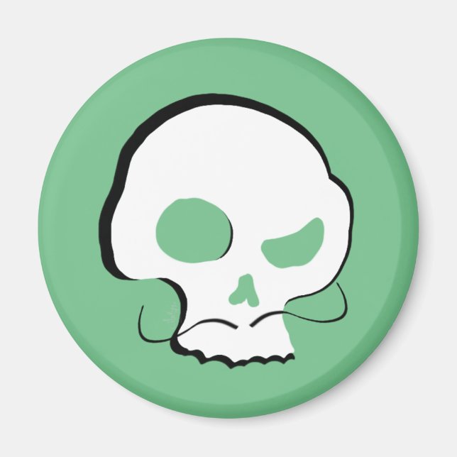 Skull and Mustache Magnet (Front)