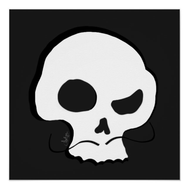 Skull and Mustache Poster (Front)
