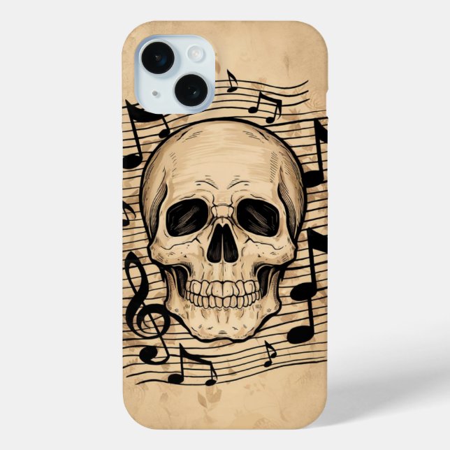 Skull and Notes Case-Mate iPhone Case (Back)