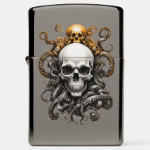Skull and Octopus: Gothic Art Design