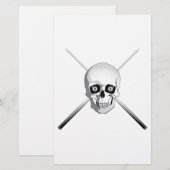 Skull and Pool Cues (Front/Back)