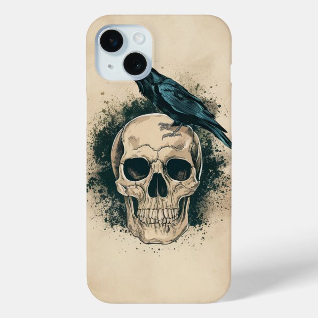 Skull and Raven Case-Mate iPhone Case (Back)