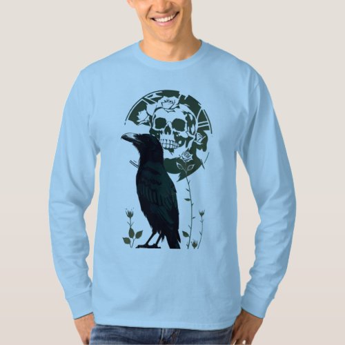skull and raven T_Shirt