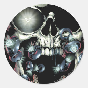 Skull and Rings - Color Classic Round Sticker