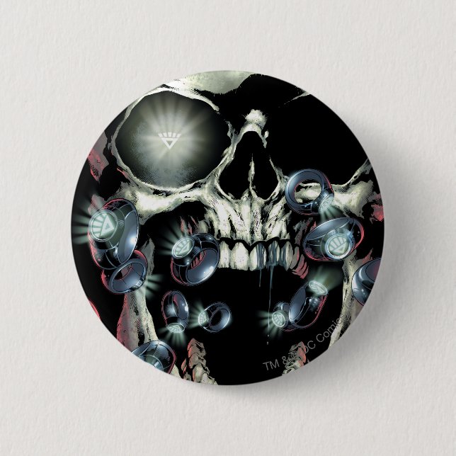 Skull and Rings - Color Pinback Button (Front)