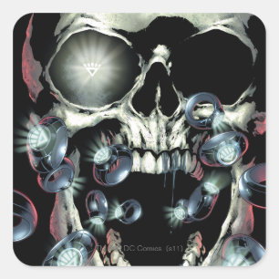 Skull and Rings - Color Square Sticker