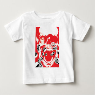 Skull and Rings - Red Baby T-Shirt