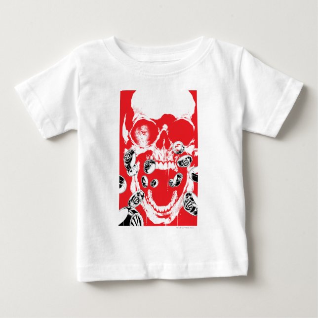 Skull and Rings - Red Baby T-Shirt (Front)