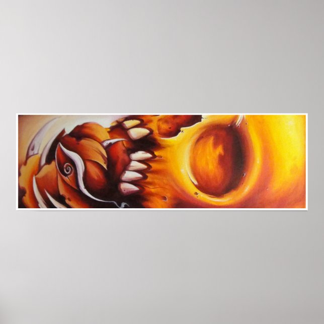 skull and rose tattoo art poster print (Front)