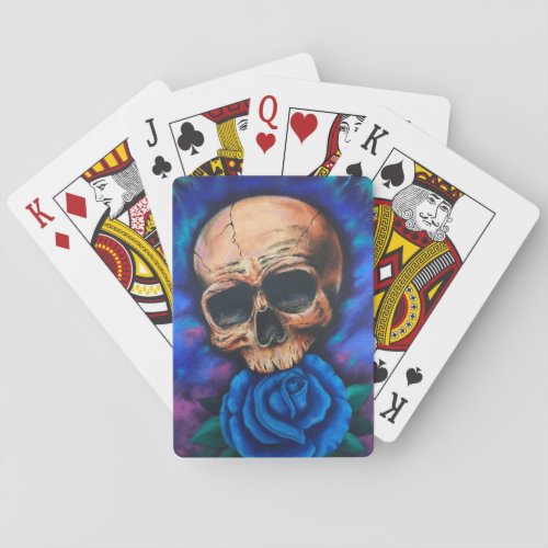 Skull and Rose Tattoo Style Cassic Playing Cards