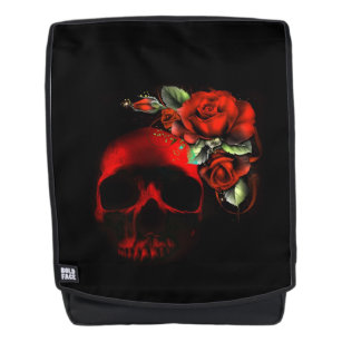skull and roses backpack
