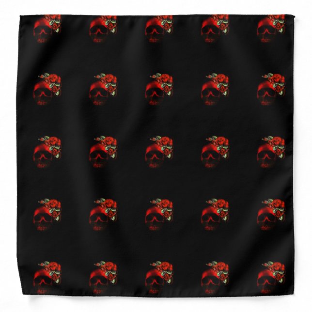 Skull and roses bandana (Front)