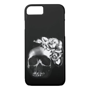 Skull And Roses Iphone 8/7 Case by deemac2 at Zazzle