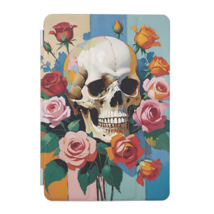 Skull and Roses Color Block iPad Mini Cover