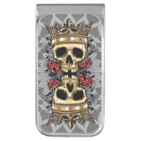 Skull and Roses Money Clip