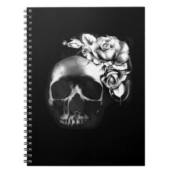 Skull And Roses Notebook by deemac2 at Zazzle