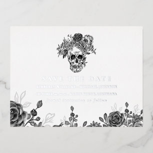 Skull and Roses Save the Date Announcement