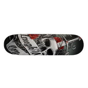 Skull and Roses Skateboard Deck