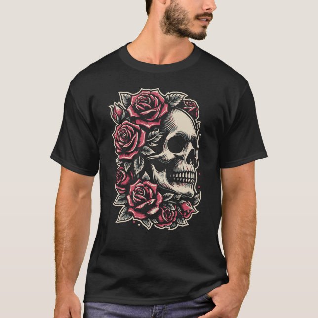 skull and roses T-Shirt (Front)