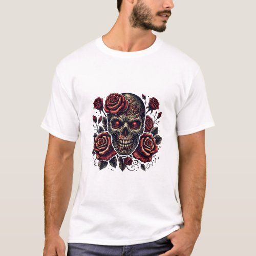 Skull and Roses T_Shirt