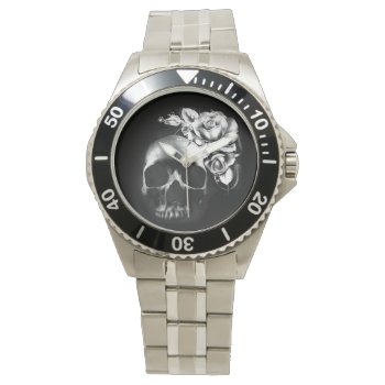 Skull And Roses Watch by deemac2 at Zazzle